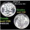 Image 1 : 1942-p Mercury Dime 10c Grades GEM++ FSB