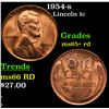 Image 1 : 1954-s Lincoln Cent 1c Grades Gem+ Unc RD
