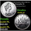 Image 1 : 1965 Canada $1 Silver Canada Dollar KM# 64.1 $1 Grades GEM+ UNC PL