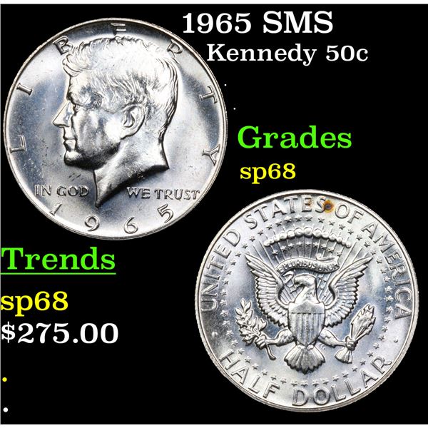 1965 SMS Kennedy Half Dollar 50c Grades sp68