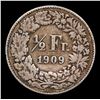 Image 3 : 1909 Switzerland 1/2 Franc KM# 23 Grades vf++