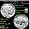Image 1 : ***Auction Highlight*** 1938-d Buffalo Nickel Near TOP POP! 5c Graded ms67+ BY SEGS (fc)