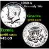 Image 1 : Proof 1969-s Kennedy Half Dollar 50c Grades GEM++ Proof Cameo