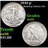 Image 1 : 1941-p Walking Liberty Half Dollar 50c Grades Select AU