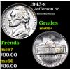 Image 1 : 1943-s Jefferson Nickel 5c Grades GEM++ Unc