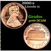 Image 1 : Proof 2000-s Lincoln Cent 1c Grades GEM++ Proof Deep Cameo