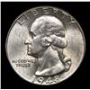 Image 2 : 1948-d Washington Quarter 25c Grades Choice+ Unc