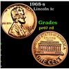 Image 1 : Proof 1968-s Lincoln Cent 1c Grades Gem++ Proof Red