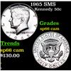 Image 1 : 1965 SMS Kennedy Half Dollar 50c Grades sp66 cam