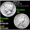 Image 1 : 1921-p Peace Dollar $1 Grades f, fine