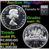 Image 1 : ***Auction Highlight*** 1963 Canada Dollar $1 Graded ms67+ PL By SEGS (fc)