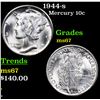 Image 1 : 1944-s Mercury Dime 10c Grades GEM++ Unc