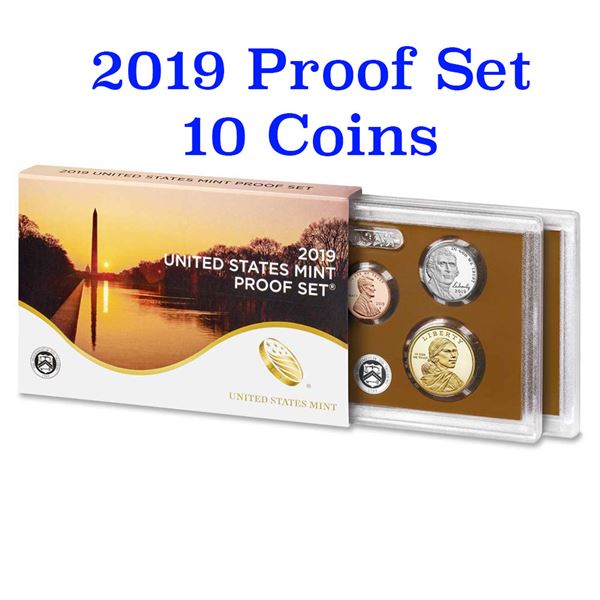 2019 Mint Proof Set In Original Case! 10 Coins Inside!