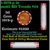 Image 1 : Shotgun Lincoln 1c roll, 1978-p 50 pcs Bank Wrapper.