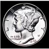 Image 2 : 1943-p Mercury Dime 10c Grades GEM+ Unc