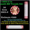 Image 1 : Shotgun Lincoln 1c roll, 2002-d 50 pcs Bank Wrapper.