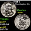 Image 1 : 1951-d Washington Quarter 25c Grades GEM++ Unc