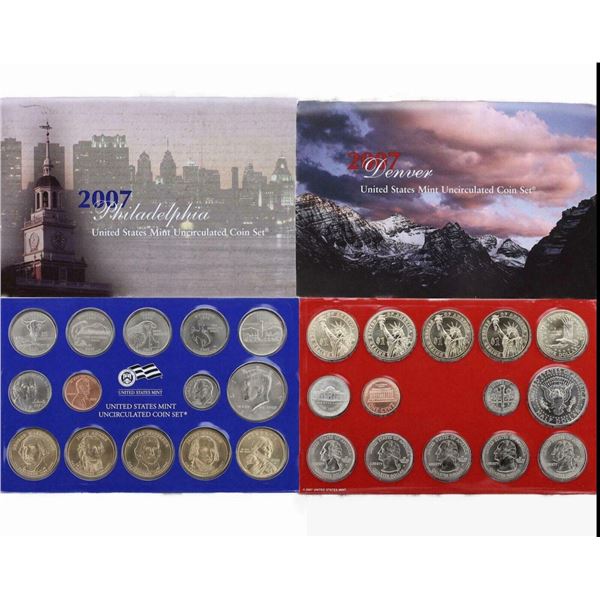 2007 United States Mint Set in Original Government packaging, no outer box, 28 Coins Inside!