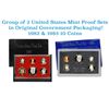 Image 1 : Group of 2 United States Mint Proof Sets 1982-1983 10 coins