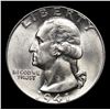 Image 2 : 1941-p Washington Quarter 25c Grades GEM+ Unc