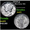 Image 1 : 1944-p Mercury Dime 10c Grades GEM Unc
