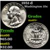 Image 1 : 1951-d Washington Quarter 25c Grades GEM+ Unc