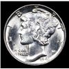 Image 2 : 1943-p Mercury Dime 10c Grades GEM++ Unc
