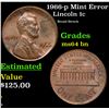 Image 1 : 1966-p Lincoln Cent Mint Error 1c Grades Choice Unc BN
