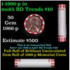 Image 1 : Shotgun Lincoln 1c roll, 1966-p 50 pcs Bank Wrapper.
