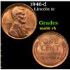 Image 1 : 1946-d Lincoln Cent 1c Grades GEM+ Unc RB