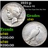 Image 1 : 1921-p Peace Dollar $1 Grades xf