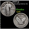 Image 1 : 1927-p Standing Liberty Quarter 25c Grades vg+