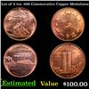 Image 1 : Lot of 4 1oz .999 Commerative Copper Medalions