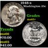 Image 1 : 1948-s Washington Quarter 25c Grades GEM+ Unc