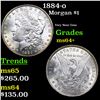 Image 1 : 1884-o Morgan Dollar $1 Grades Choice+ Unc