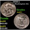 Image 1 : 1950-s Washington Quarter 25c Grades GEM+ Unc