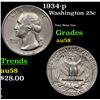 Image 1 : 1934-p Washington Quarter 25c Grades Choice AU/BU Slider
