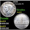 Image 1 : 1939 Canada Dollar $1 Grades Choice Unc