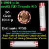 Image 1 : Shotgun Lincoln 1c roll, 1964-p 50 pcs Bank Wrapper.