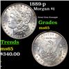 Image 1 : 1889-p Morgan Dollar $1 Grades GEM Unc