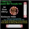 Image 1 : Shotgun Lincoln 1c roll, 1963-p 50 pcs Bank Wrapper.