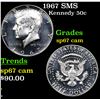 Image 1 : 1967 SMS Kennedy Half Dollar 50c Grades sp67 cam