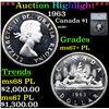 Image 1 : ***Auction Highlight*** 1963 Canada Dollar $1 Graded ms67+ PL By SEGS (fc)
