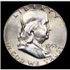 Image 2 : 1953-s Franklin Half Dollar 50c Grades Select Unc