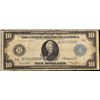 Image 2 : 1914 $10 Large Size Federal Reserve Note (Chicago, IL) Sig. White & Mellon Fr-931a Grades vf+