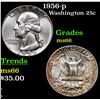 Image 1 : 1956-p Washington Quarter 25c Grades GEM+ Unc