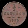 Image 2 : Russia 1899 ??? 1/2 Kopek Y# 48.1 Grades Select Unc BN