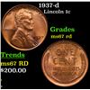 Image 1 : 1937-d Lincoln Cent 1c Grades GEM++ Unc RD
