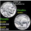 Image 1 : 1935-p Buffalo Nickel 5c Grades GEM+ Unc