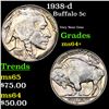 Image 1 : 1938-d Buffalo Nickel 5c Grades Choice+ Unc